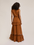 Long dress in broderie anglaise and openwork embroidery image number 1