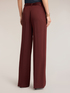 Pantaloni palazzo in enverse satin con fusciacca image number 1
