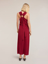 Langes Kleid aus Cr&ecirc;pe de Chine mit Ring image number 1