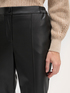 Coated fabric trousers with turn-up image number 2