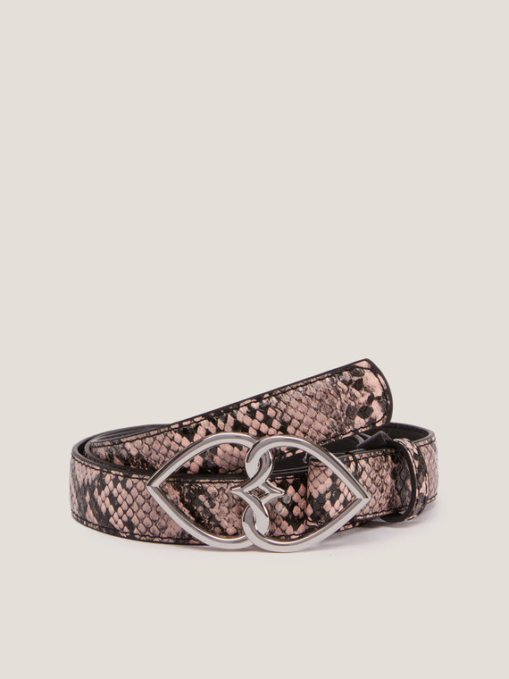 Cintura in similpelle Double Love stampa animalier