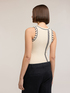 Sleeveless sweater with decorative stitching image number 2