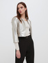 Faux leather collarless jacket image number 2