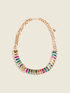 Collana girocollo con pietre colorate image number 1