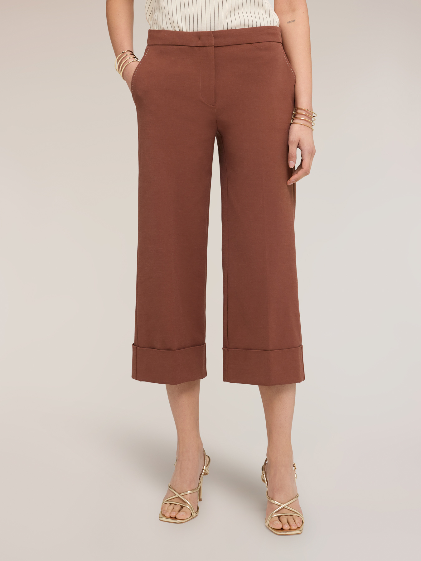 The Tailoring Lab cropped trousers image number 0