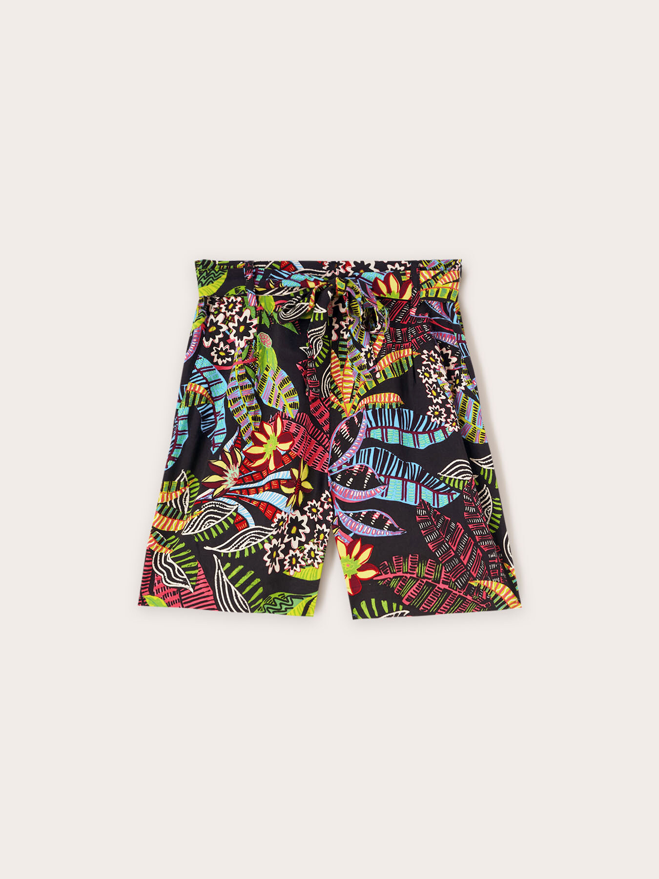 Tropical pattern fluid shorts image number 4