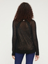 Wool blend sweater with openwork image number 1