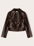 Chaqueta corta en tejido brillante image number 4