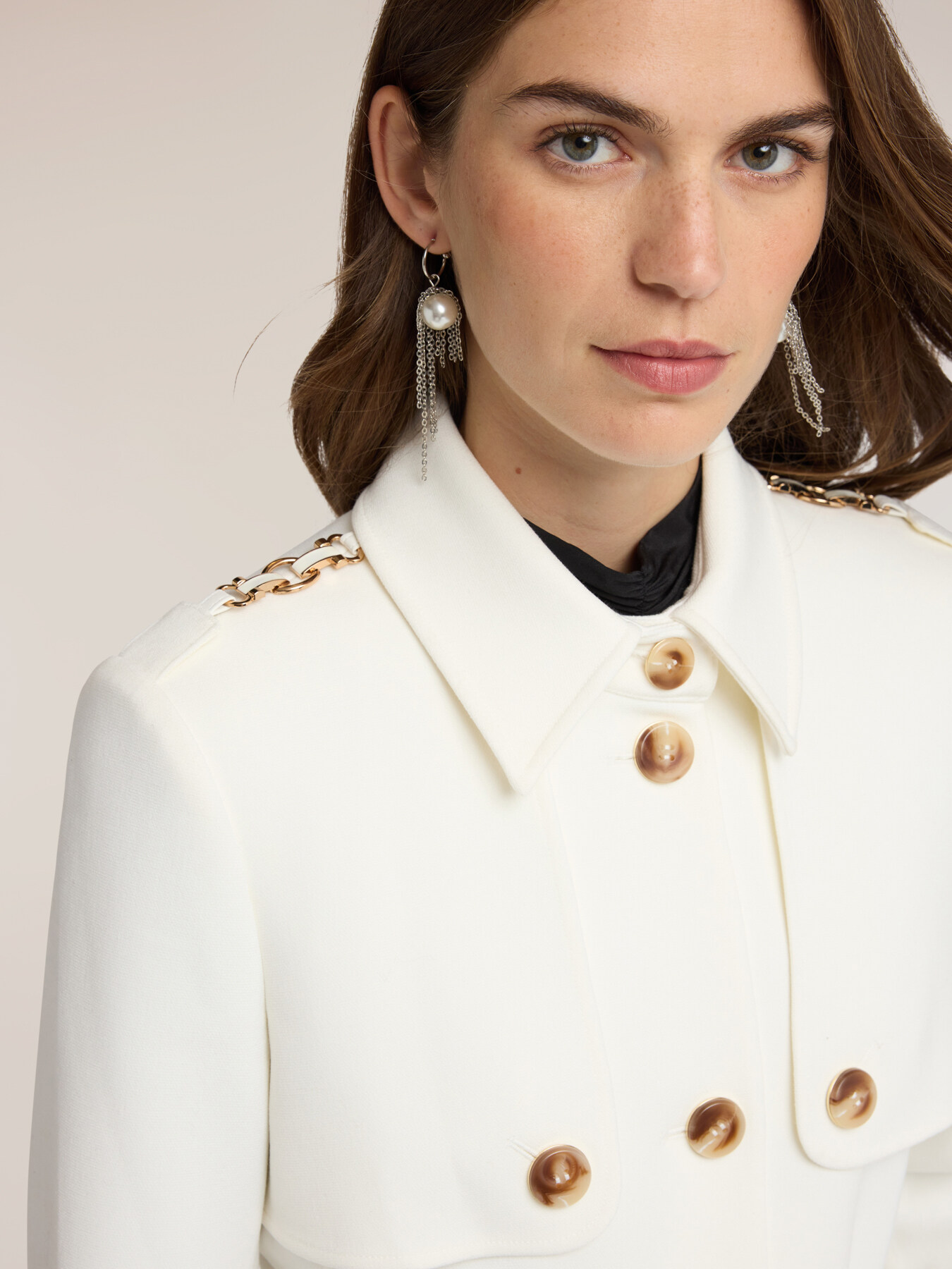 Belted viscose blend trench coat image number 3