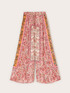 Palazzo pants in printed satin image number 4