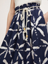 Tie dye midi skirt with rope belt image number 2