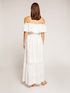 Long cotton dress with openwork embroidery image number 1