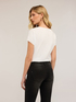 Two-material T-shirt image number 1