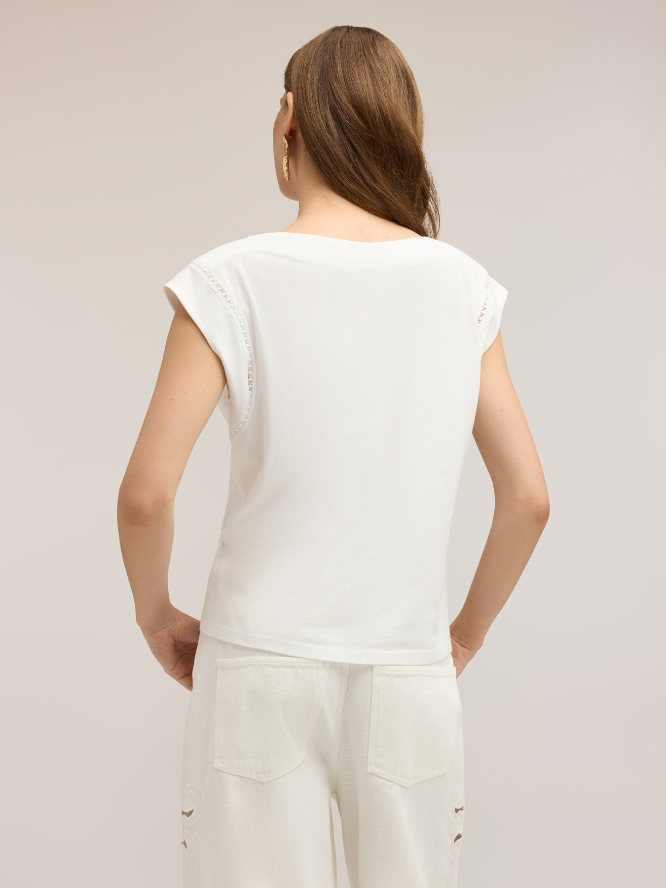 T-shirt a kimono con ricami image number 1