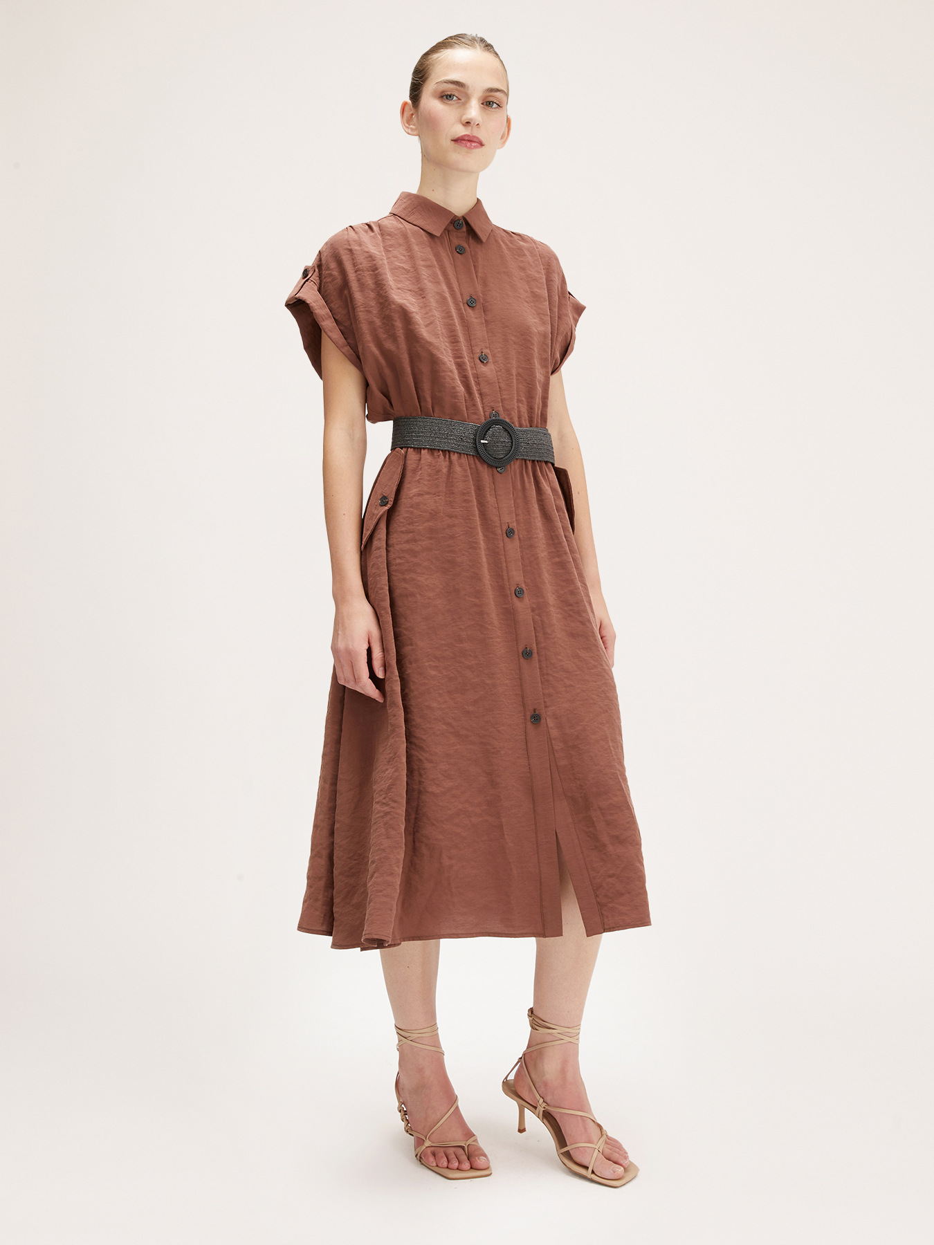 Modal blend chemisier dress image number 0