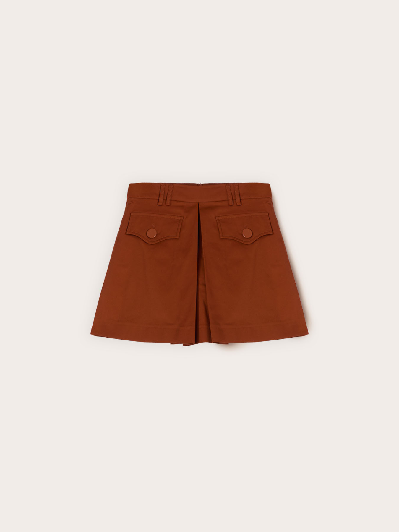 High-waisted shorts with pleated detail image number 0