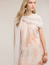 Long satin dress with stole image number 3