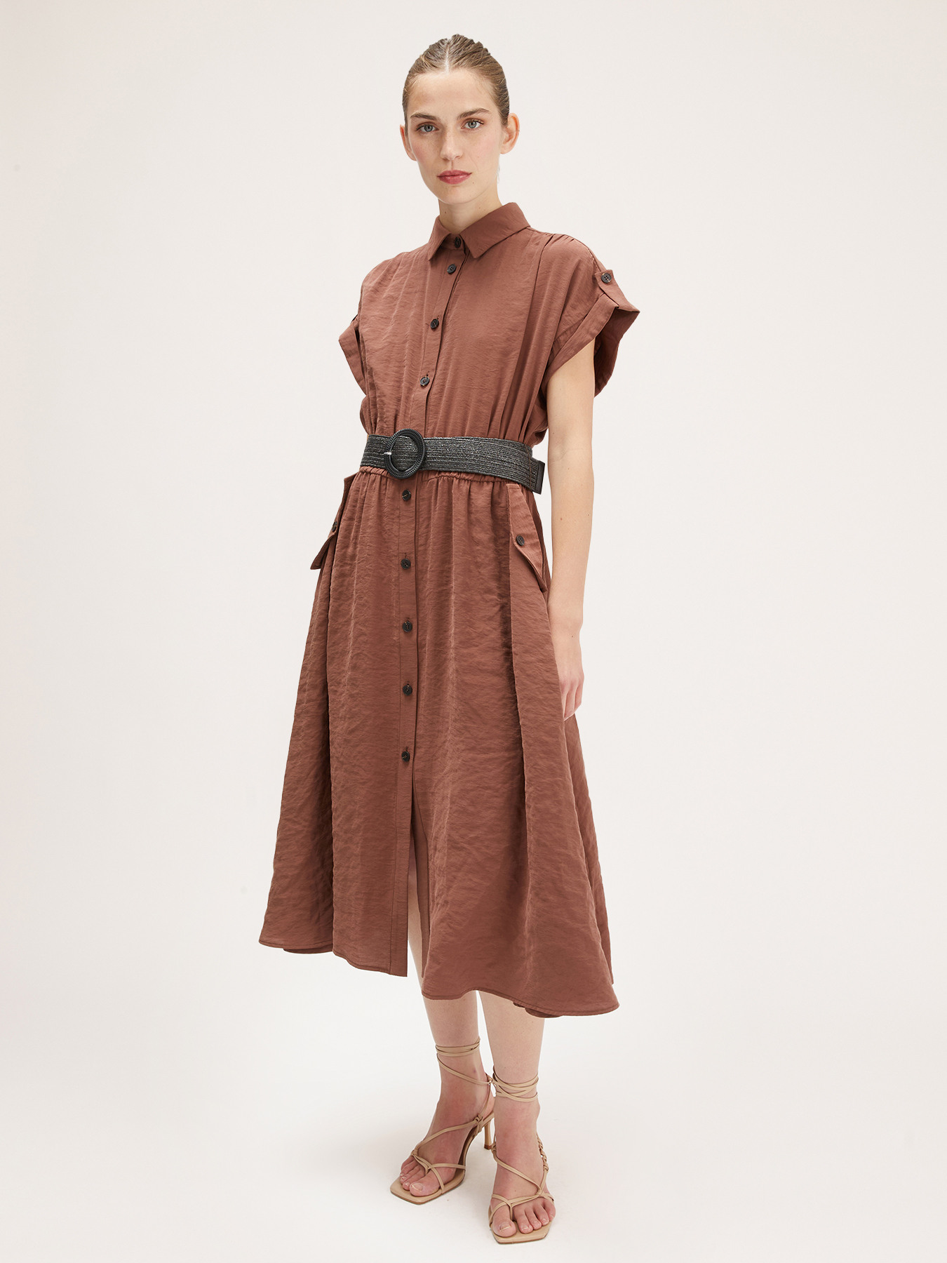 Modal blend chemisier dress image number 3
