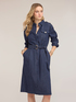 Rochie tip cămașă din denim cu curea image number 2