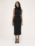 Long jersey dress with draping image number 0
