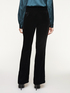 Smooth velvet flare trousers image number 1