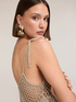Openwork lurex knit top image number 0