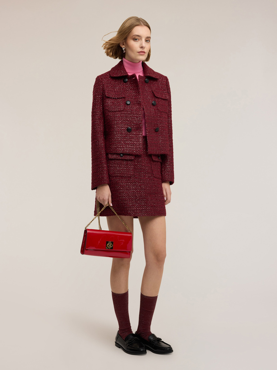 Veste crois&eacute;e en boucl&eacute;