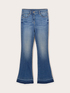 Flared jeans with frayed hem image number 4