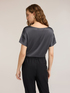 Satin blouse with petal sleeves image number 1