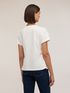 T-shirt con scritta e cuore in strass image number 1