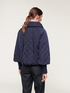 Trapeze cut down jacket with knitted inserts image number 1