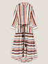 Striped summer chemisier dress image number 3