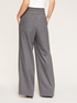 Palazzo trousers with pleats in flannel image number 1