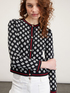 Cardigan corto in maglia jacquard image number 2