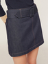 Short denim skirt with belt image number 2