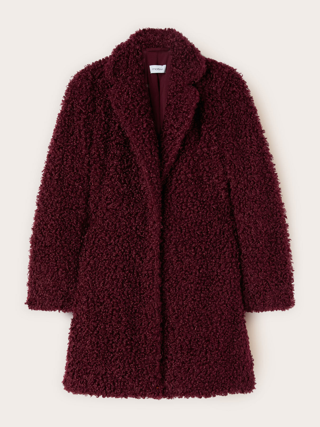 Oversized Mantel aus Boucl&eacute;-Stoff image number 4