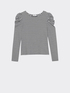 T-shirt a righe con maniche a sbuffo image number 3