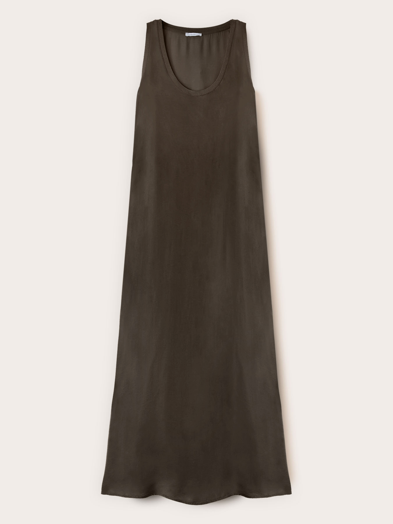 Oversized viscose satin dress image number 4