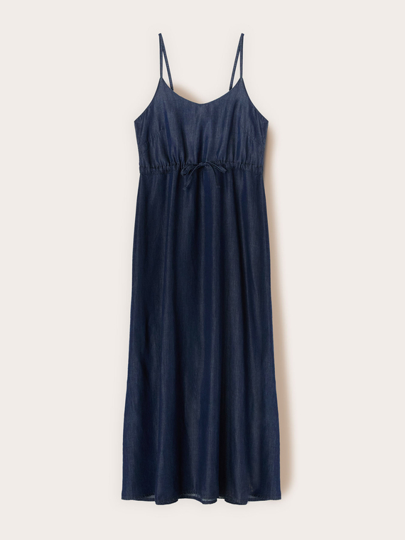 Robe longue en denim lyocell