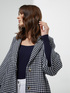 Chequered pattern pea coat image number 2