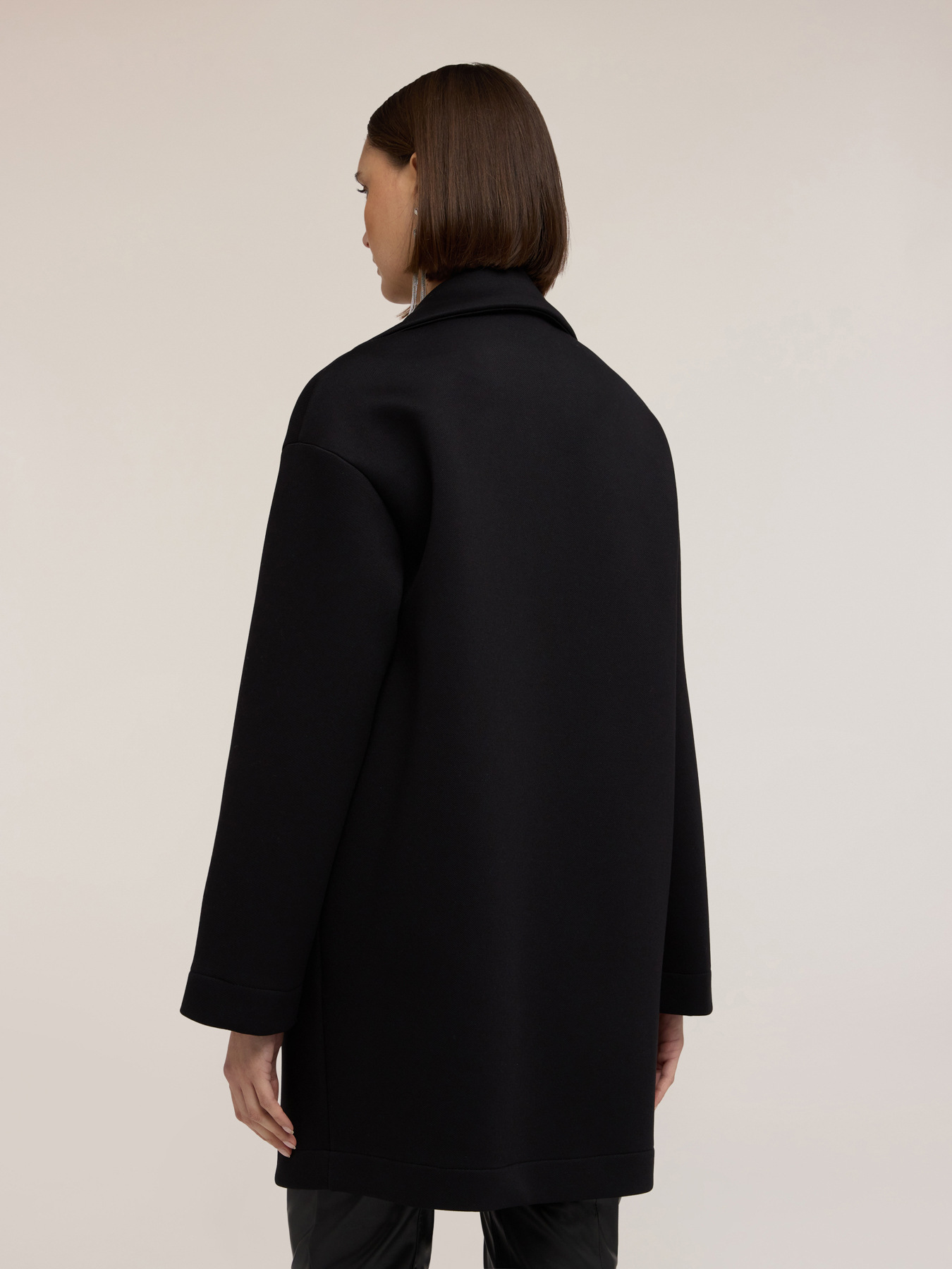 Scuba coat with jewel brooch image number 1