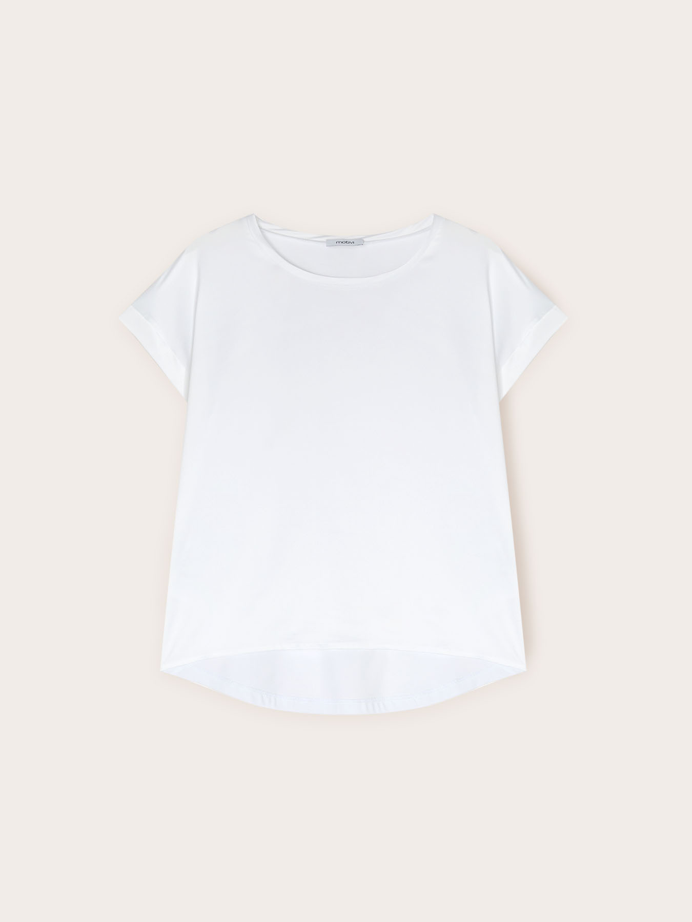 Two-material T-shirt image number 3