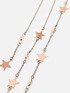 Lange, mehrreihige Kette mit kleinen Perlen und Sternen image number 1