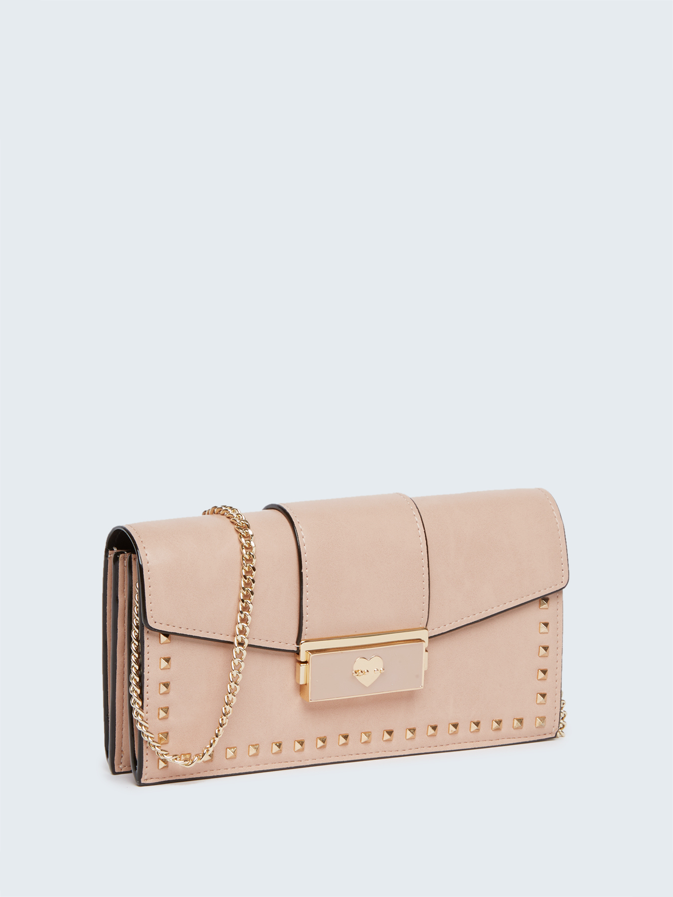 Portafoglio pochette con borchie e tracolla image number 1