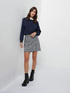 Chequered pattern yarn-dyed mini skirt image number 0
