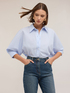 Chemise oversize &agrave; rayures image number 0
