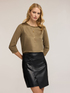 Two-material T-shirt image number 0