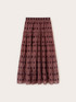 Maxi flared skirt in voile with geometric print image number 4