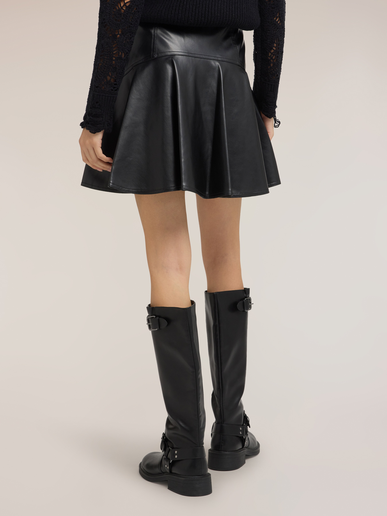 Flared miniskirt with shaped waistband image number 1