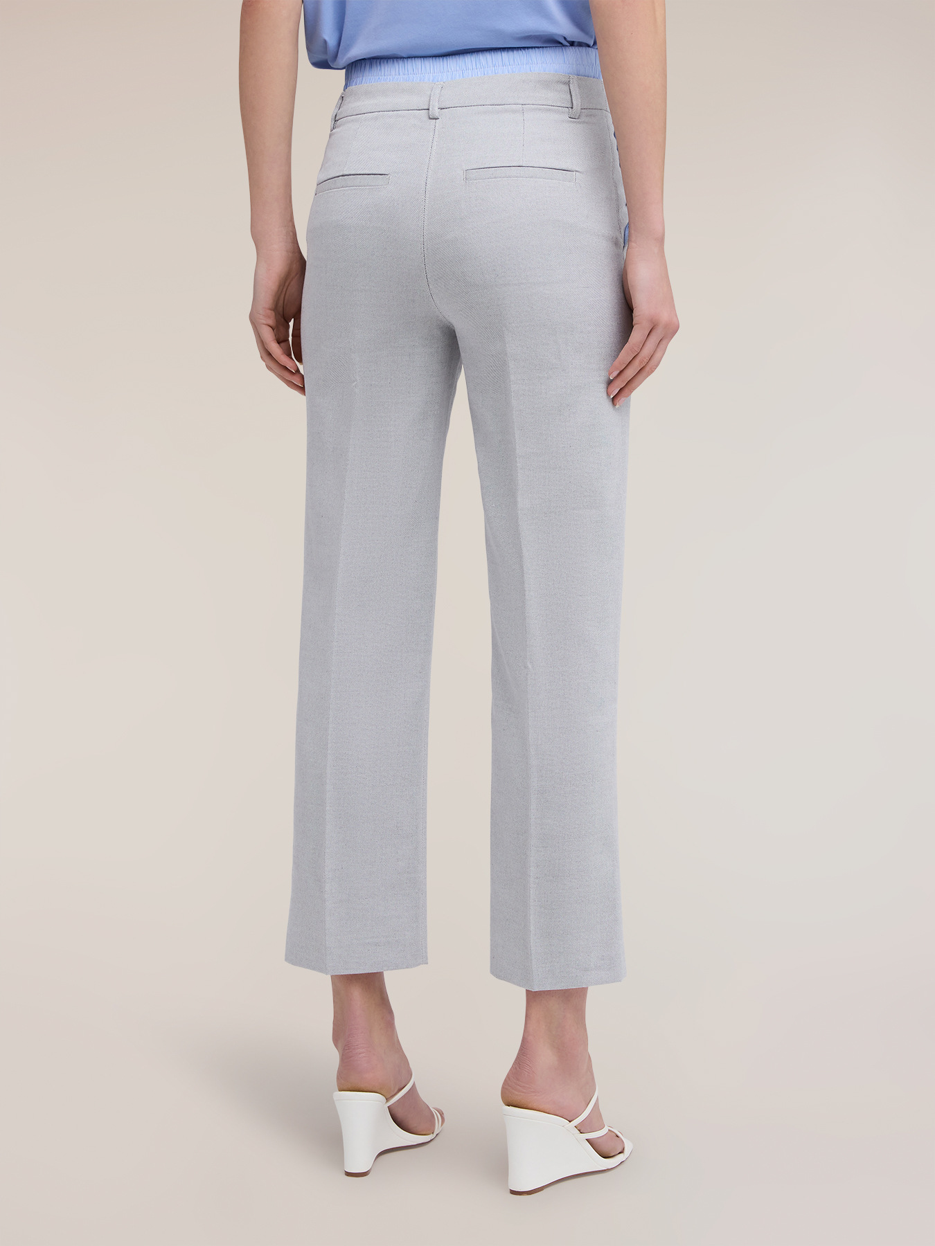 Chino-Hose mit hohem Bund image number 1